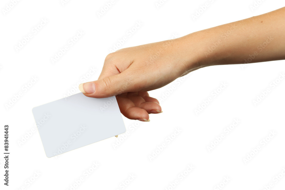 Fototapeta premium Hand holding a business card