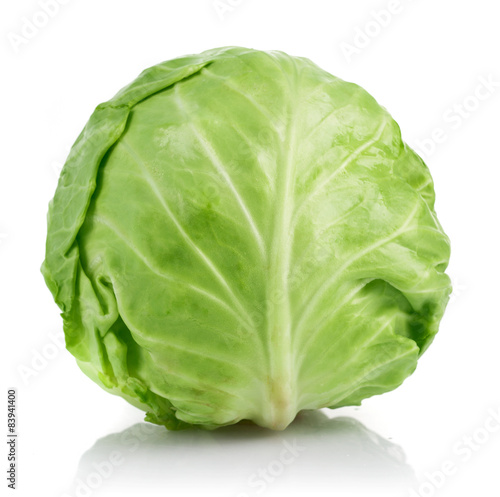 Fresh cabbage ripe vegetable. Isolated on white background