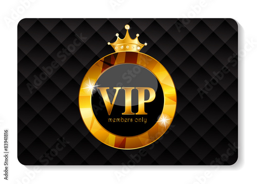 VIP Members Card Vector Illustration