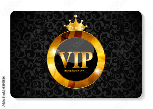 VIP Members Card Vector Illustration