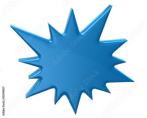 Blue bursting star icon