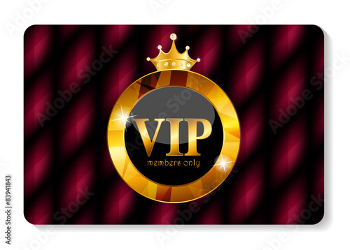 VIP Members Card Vector Illustration