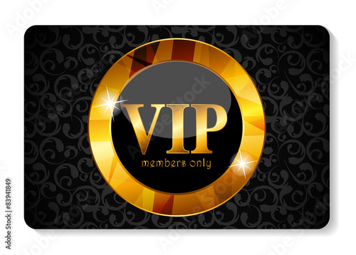 VIP Members Card Vector Illustration