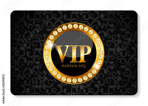 VIP Members Card Vector Illustration
