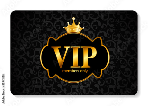 VIP Members Card Vector Illustration