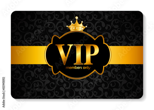 VIP Members Card Vector Illustration