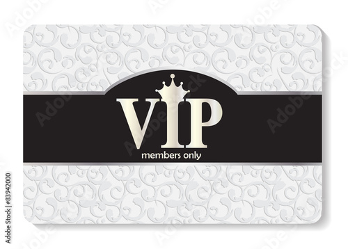 VIP Members Card Vector Illustration