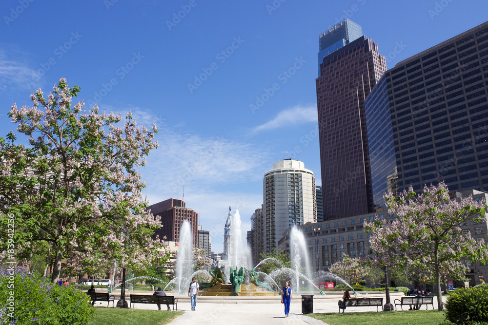 Obraz premium Swann Memorial Fountain, Logan Square, Philadelphia