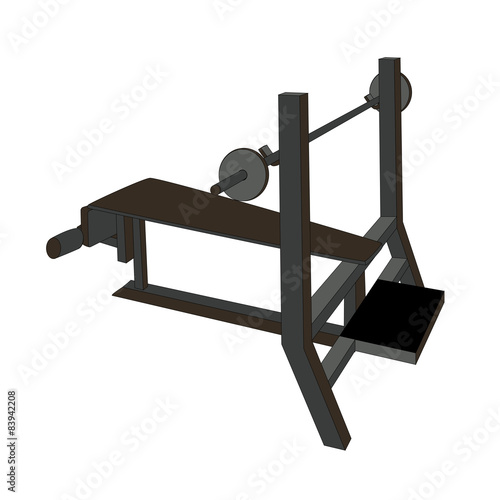 Sports Trainer. Simulator. Isolated Vector Illustration.