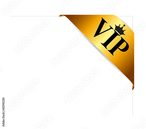 VIP Ribon on Card Vector Illustration