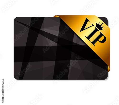 VIP Ribon on Card Vector Illustration