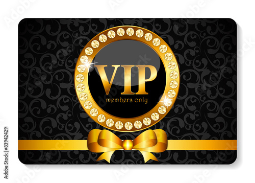 VIP Members Card Vector Illustration