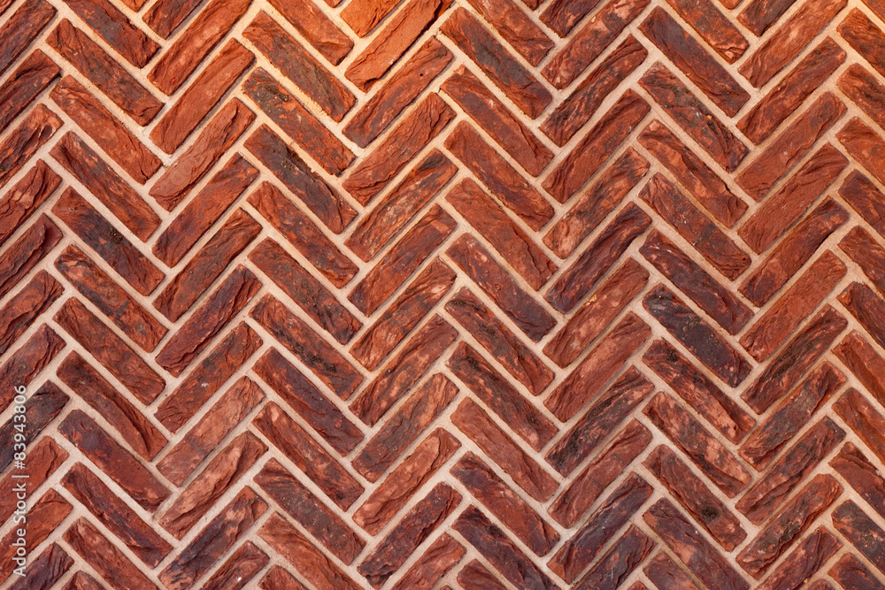 Naklejka premium External red brick wall background