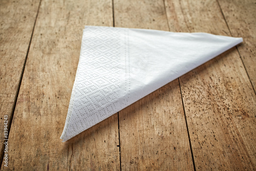 white paper napkins