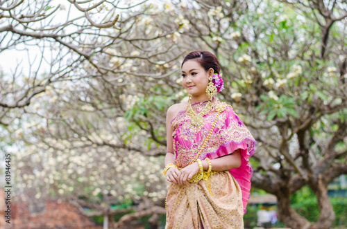 Thai woman dressing traditional. © Chatchai