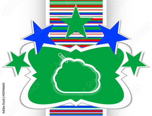 abstract cloud upload icon / button, design element