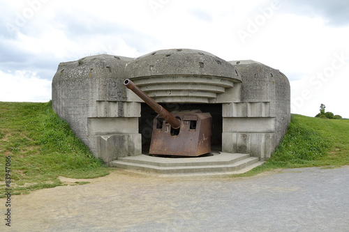 German bunker with old cannon