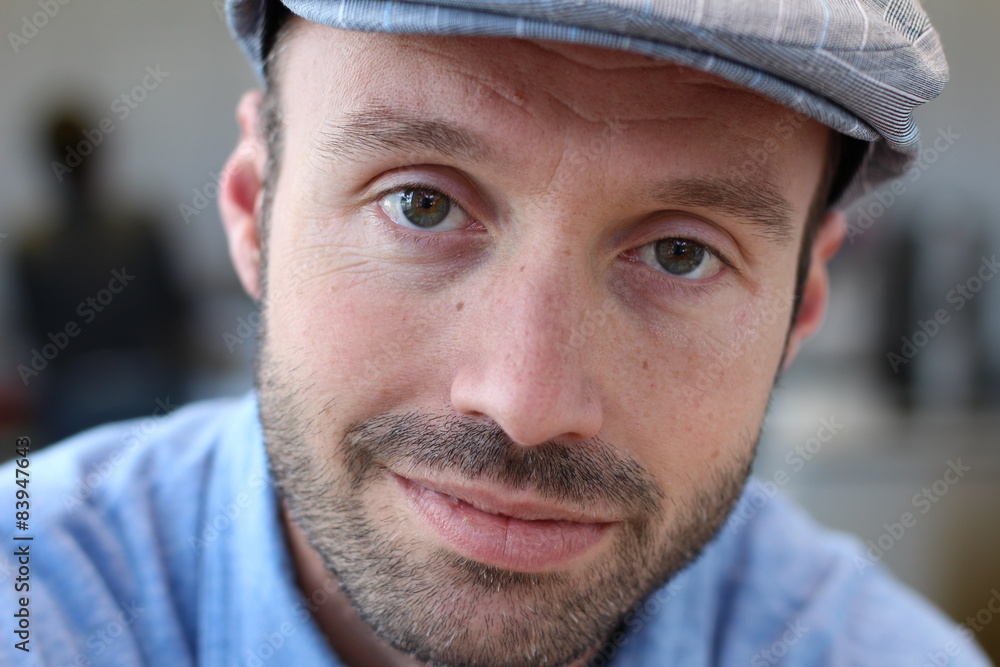 Man Portrait. Face. Guy close up Man Portrait. Face. Guy close up