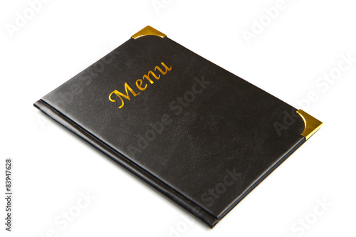 Obraz na płótnie black menu isolated on white background