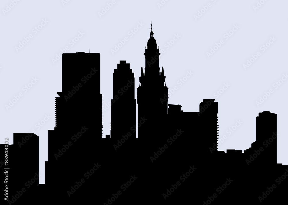 Fototapeta premium Miami Skyline Silhouette