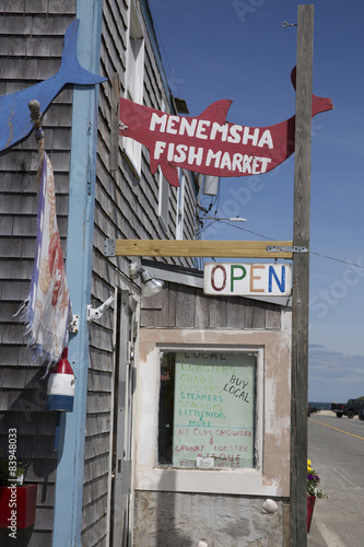 Menemsha Fish Market sign on Martha's Vineyard photo