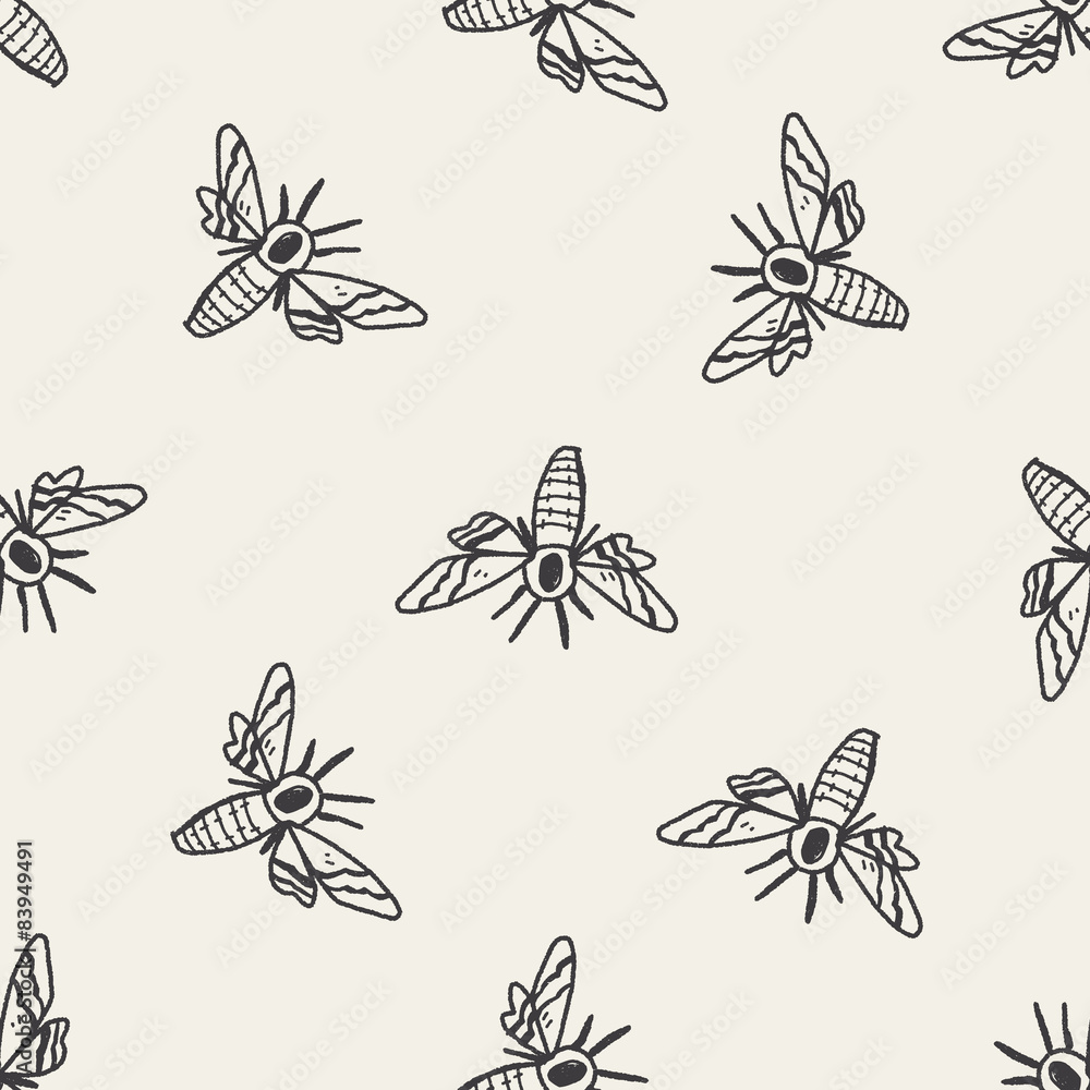 Moth doodle seamless pattern background Moth doodle seamless pattern background
