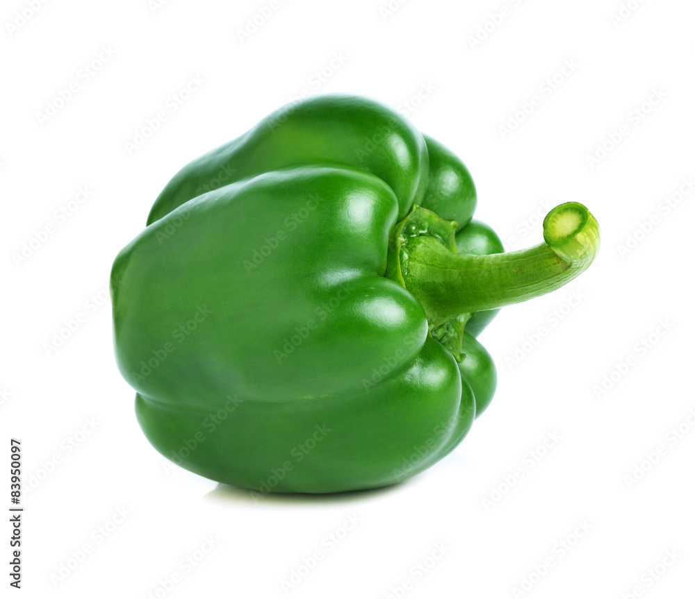Green pepper isolated on white background Green pepper isolated on white background