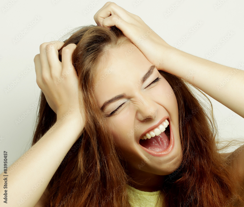 Beautiful young surprised woman Beautiful young surprised woman