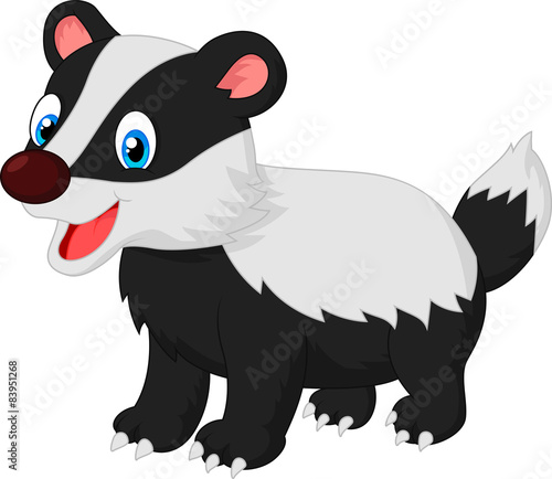 Fototapeta Naklejka Na Ścianę i Meble -  Cartoon animal badger