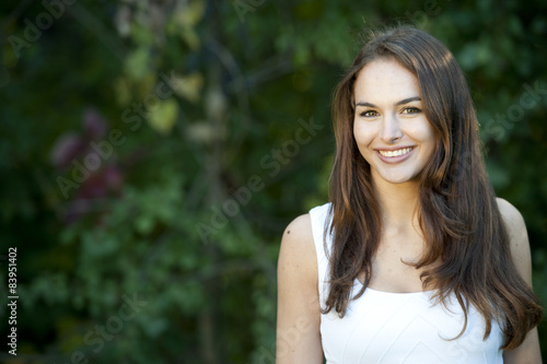 Happy Young Girl Outdoors