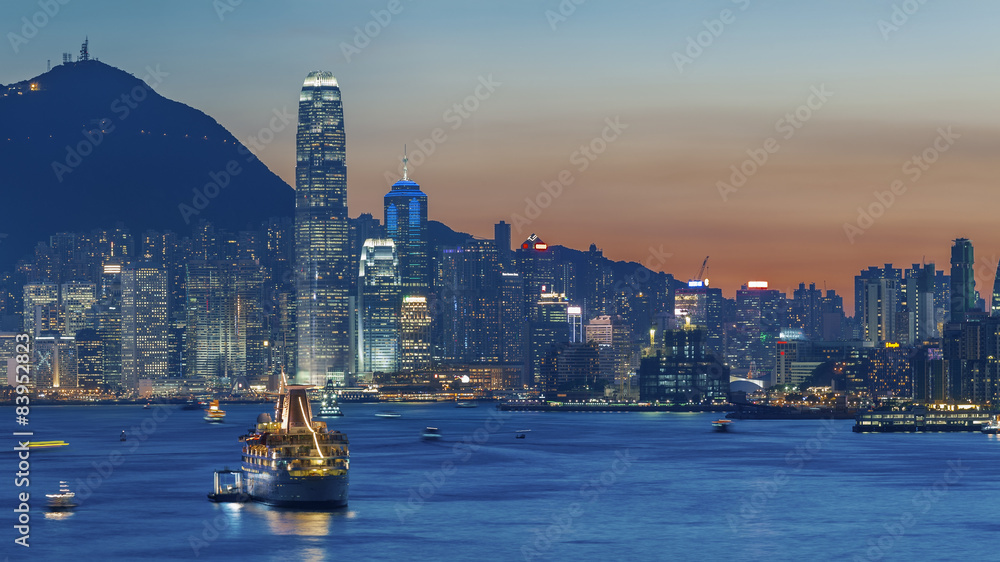 Fototapeta premium Victoria Harbor of Hong Kong City