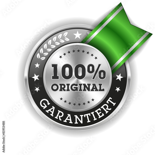 Silberner 100 Prozent Original Siegel Mit Grüner Scherpe 