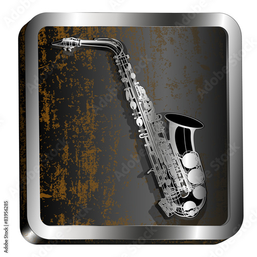 steel icon saxophone engraving