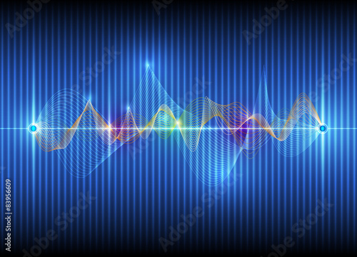 Abstract futuristic wave-digital  technology concept