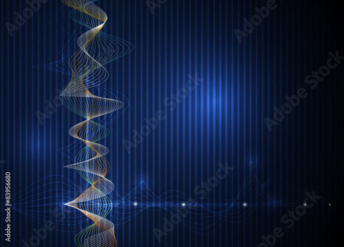 Abstract futuristic wave-digital  technology concept