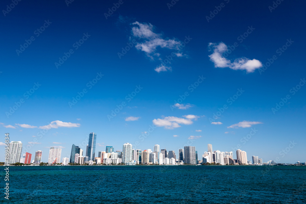 Miami Skyline in Summer