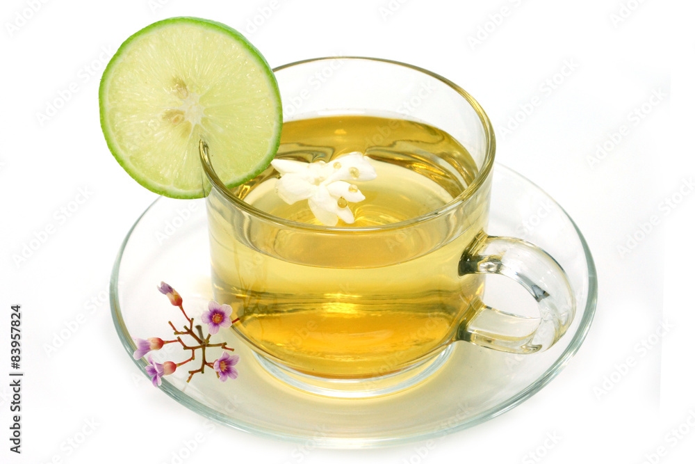 Flower tea mix honey and lemon. Flower tea mix honey and lemon.