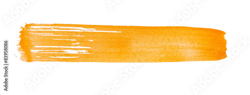 Strokes of orange paint