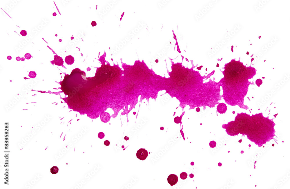 Blots of purple paint
