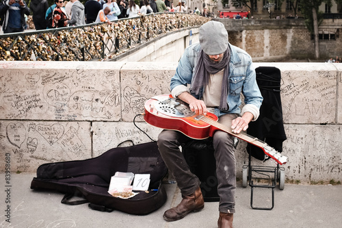 Photography musicien rue guitariste