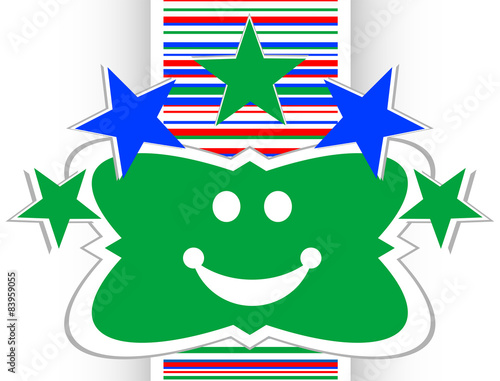 Smile icon glossy button