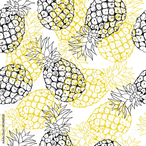 Vector pineapple background