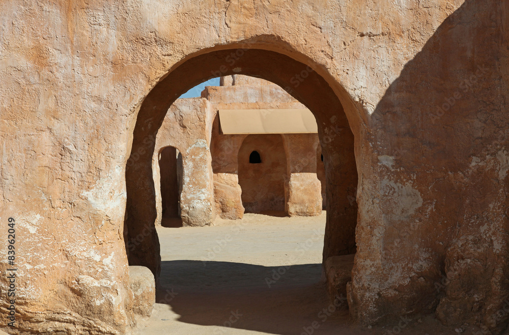 The remains of the sets from Star Wars films in Tozeur, Tunisia