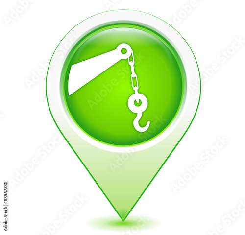 dépannage sur marqueur géolocalisation vert