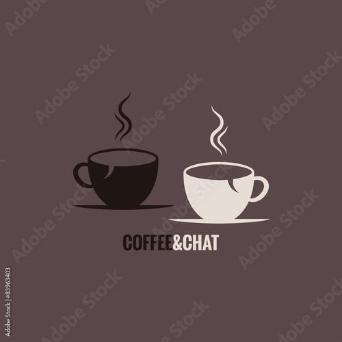 coffee cup chat concept background