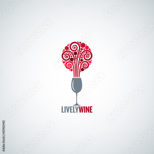 wine glass design concept background