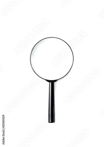 Obraz na płótnie Magnifying glass isolated on white with soft shadow w salonie