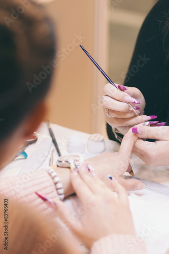 nail polish in beauty shop