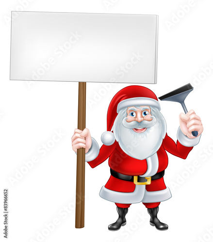 Santa Sqeegee Sign
