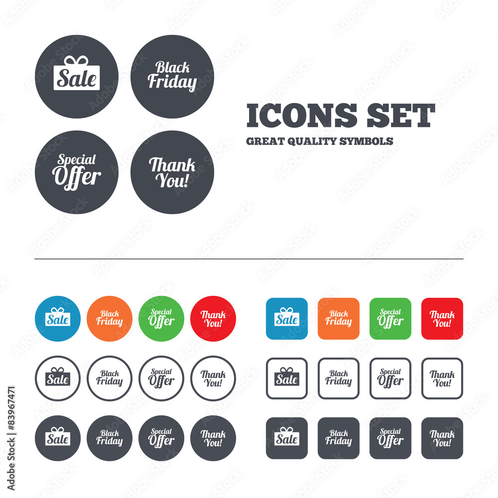 Sale icons. Special offer symbols Sale icons. Special offer symbols